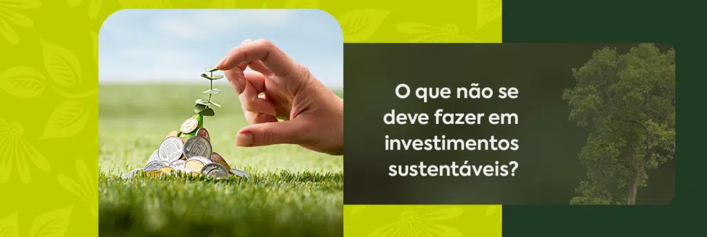 O que não se deve fazer em investimentos sustentáveis